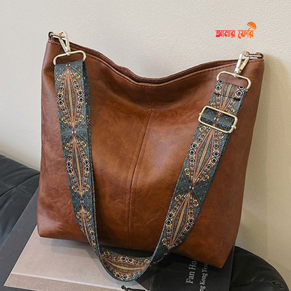 Crossbody Solid Color Women's Bag Brown